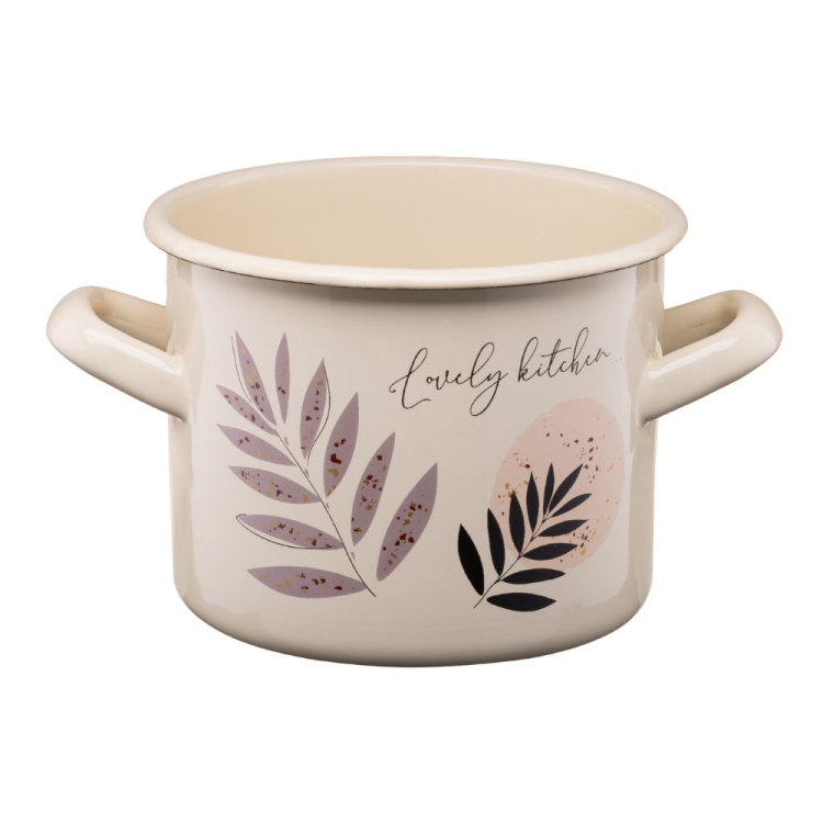 Garnek emaliowany FLORES 14cm/1,5l wzór 3